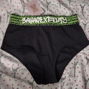 Forever Savage Black Booty Shorts with Green Accents/Size X- Small